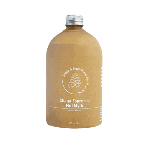 chaga espresso nut mylk drink