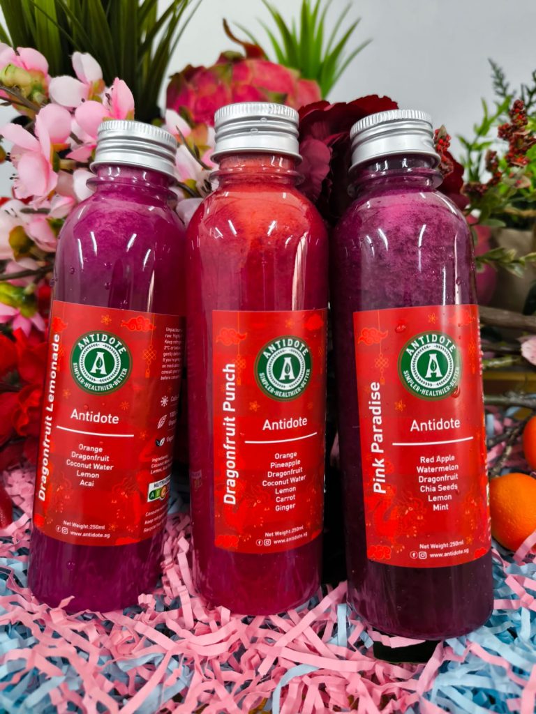 3 bottles of Dragonfruit punch drink